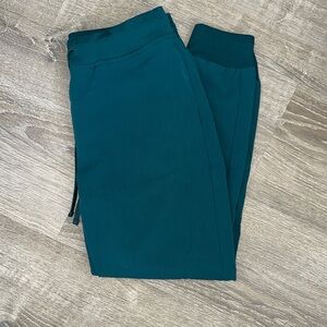 Mandala Teal Scrub Jogger Pants